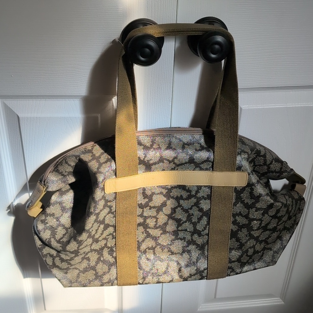 Vintage Yves Saint Laurent Giraffe-Print Boston Bag and Make-up Pouch - Picture 7 of 11